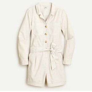 J. Crew | Chino short coveralls in stone NWT